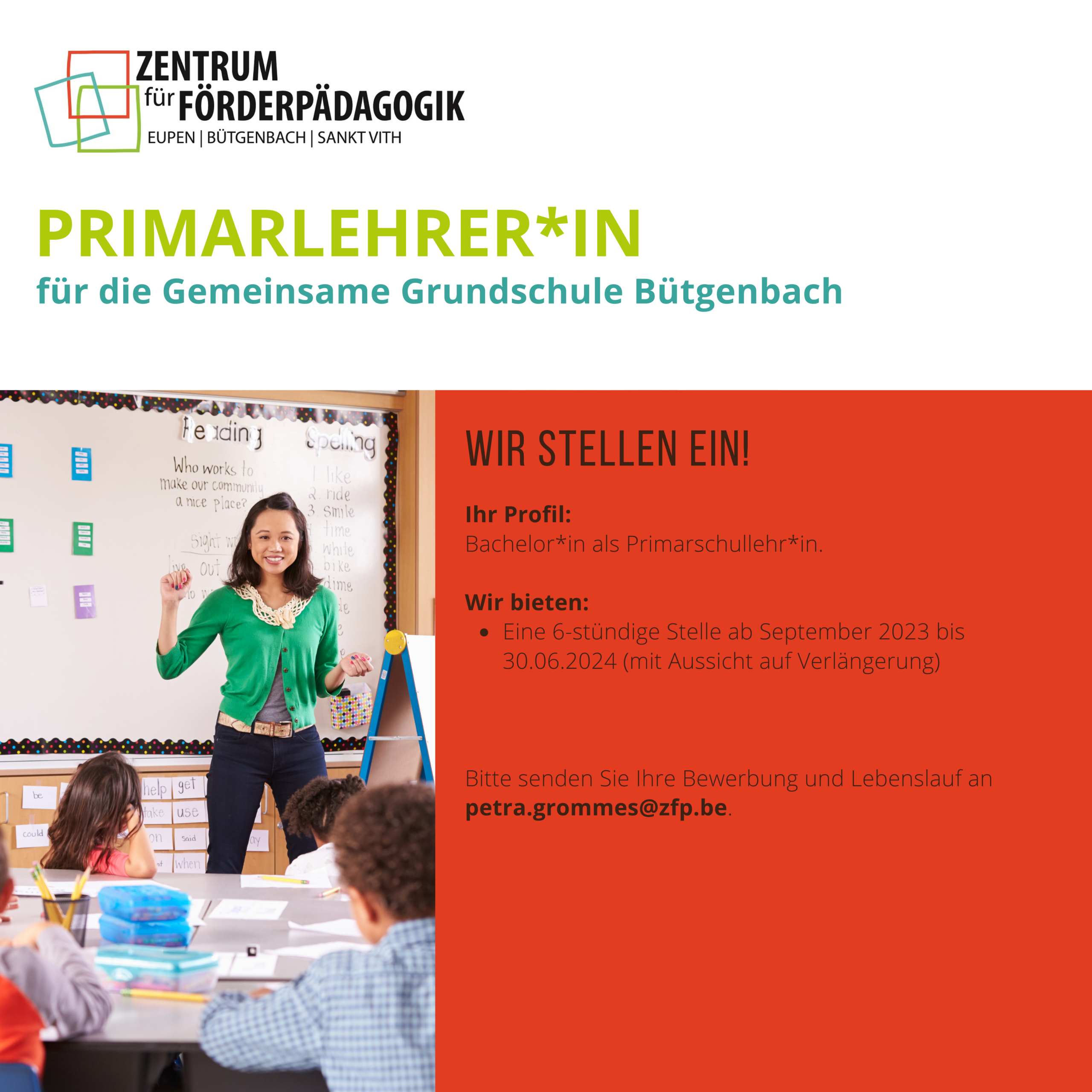 Primarlehrer:in Gemeinsame Grundschule Bütgenbach